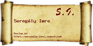 Seregély Imre névjegykártya